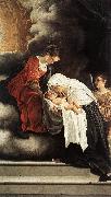 GENTILESCHI, Orazio The Vision of St Francesca Romana sdg oil painting on canvas